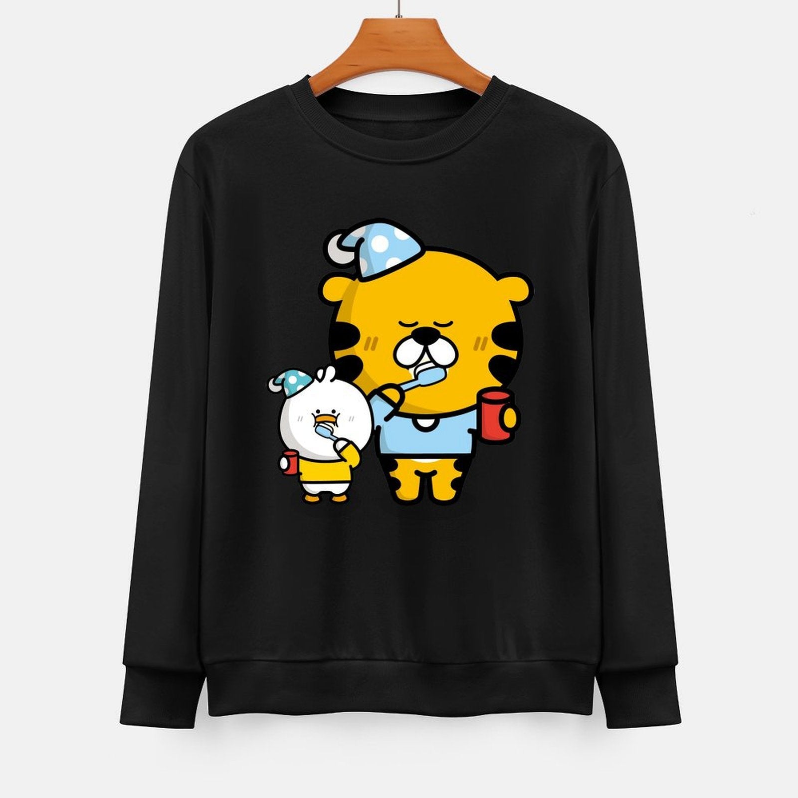 Front Patterned Long Sleeve TopSolid EverydayWear